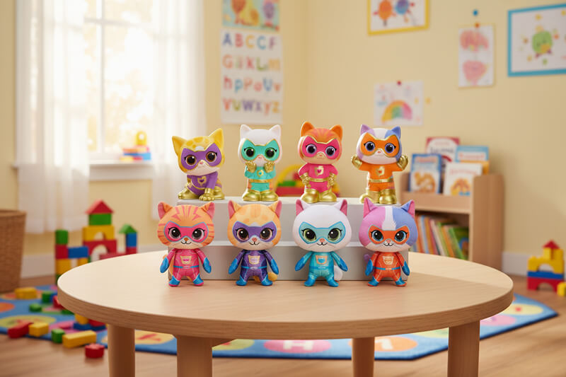 Super Kitties toy series lineup